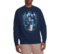 Transformers Generations Optimus Large Face Unisex Sweatshirt, Navy, Medium