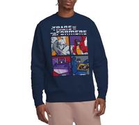 Transformers Generations Retro Villainous Decepticon Grid Unisex Sweatshirt, Navy, X-Large