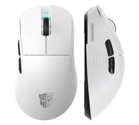 Transformers GM04 Superlight Wireless Gaming Mouse, 60g, 12000 DPI, PAW3311 Sensor, Bluetooth/2.4G/USB-C Rechargeable Wireless Mouse with 2 Side Buttons for PC/Mac, Black (White)