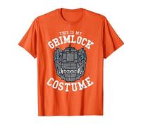 Transformers Halloween This is My Grimlock Costume T-Shirt, Men, Orange, Large