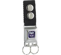 Transformers Keychain, Seatbelt Buckle Keychain, Transformers Decepticons Logo Full Color Purple