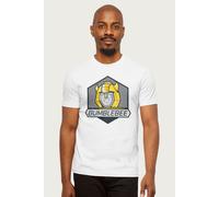 Transformers Men's Bumblebee Retro Face Badge T-Shirt in White | Size: Large Transformers White L