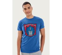 Transformers Men's Optimus Prime Retro Red Badge T-Shirt in Royal | Size: Medium Transformers Royal M