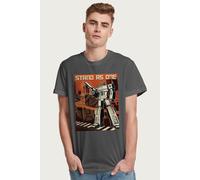 Transformers Men's Optimus Prime Stand As One T-Shirt in Charcoal | Size: 2XL Transformers Charcoal 2XL