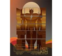 Transformers More Than Meets The Eye Canvas Print Grey/golden Yellow/orange/brown/amber Brown (80Cm X 60Cm)