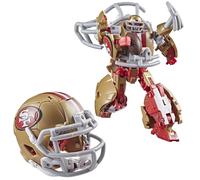 Transformers NFL San Francisco 49ers Goldrush, 14-cm Robot Action Figure Changes to Helmet, Collectible Football Toys, Ages 8+
