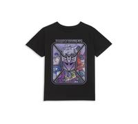 Transformers Official Decepticons Kids' T-Shirt - 9-10 Years in Black | Size: YL Transformers Black YL