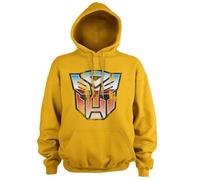 Transformers Officially Licensed Distressed Autobot Shield Hoodie (Gold), XX-Large
