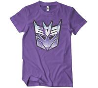 Transformers Officially Licensed Distressed Decepticon Shield Mens T-Shirt (Purple), X-Large