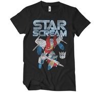 Transformers Officially Licensed Starscream Washed Mens T-Shirt (Black), XX-Large