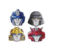 Transformers ONE Metal Badge Set-4 Pack Collectible Pins with Elita-1, Bumblebee, Optimus Prime, Megatron (1.77x1.57in Each)
