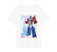 Transformers Optimus Prime 5th Birthday T-Shirt, Women's Plus, White, 5X