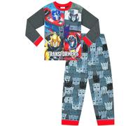 Transformers Optimus Prime and Bumblebee Boys Girls Long Pyjama Set PJ's (4-5 Years) Grey