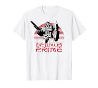 Transformers Optimus Prime Retro Kanji Sunset Portrait T-Shirt, Men, White, Small