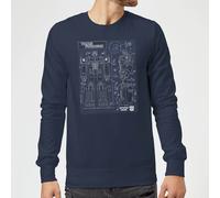 Transformers Optimus Prime Schematic Sweatshirt - Navy | Size: 4XL Transformers Navy 4XL