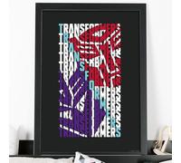 Transformers Print - Autobots Decepticons Repeat Title Black Wall Art Poster (29.7cm x 42cm - A3)
