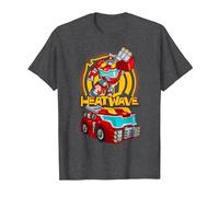 Transformers Rescue Bots Heatwave T-Shirt, Men, Dark Heather Grey, 4X-Large