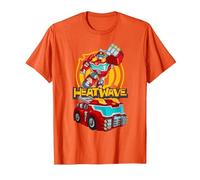 Transformers Rescue Bots Heatwave T-Shirt, Men, Orange, XX-Large