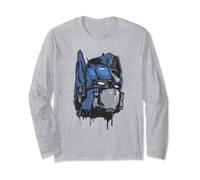 Transformers: Rise of the Beasts Optimus Dripping Retro Shot Long Sleeve T-Shirt