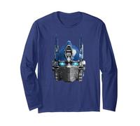Transformers: Rise of The Beasts Optimus Prime Head Long Sleeve T-Shirt, Adult Unisex, Navy Blue, Medium