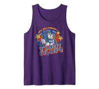 Transformers Soundwave Badge Turn It Up Tank Top, Men, Purple, Medium