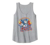 Transformers Soundwave Badge Turn It Up Tank Top, Women, Heather Grey, Large