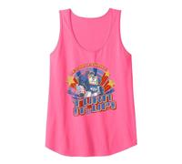 Transformers Soundwave Badge Turn It Up Tank Top, Women, Neon Pink, Medium