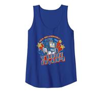 Transformers Soundwave Badge Turn It Up Tank Top, Women, Royal Blue, Small