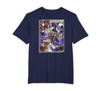 Transformers Starscream Will Never Be Leader Japanese Comic T-Shirt, Men's Big and Tall, Navy Blue, 4X Tall