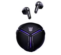 Transformers TF-T30 Bluetooth TWS Wireless Earbuds with Energy Core Design Passive Noise Cancelling Semi-in-Ear Cool HiFi HD Calling Music Game Modes Low Latency Sports Earphones (Black Megatron)