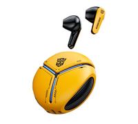 Transformers TF-T30 Bluetooth TWS Wireless Earbuds with Energy Core Design Passive Noise Cancelling Semi-in-Ear Cool HiFi HD Calling Music Game Modes Low Latency Sports Earphones (Yellow Bumblebee)