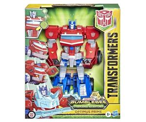Transformers Toys Bumblebee Cyberverse Adventures Dinobots Unite Roll N’ Change Optimus Prime Action Figure, 6 and Up, 25-cm, F27315X1