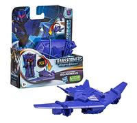 Transformers Toys EarthSpark 1-Step Flip Changer Soundwave 10-cm Action Figure, Robot Toys for Ages 6 and Up