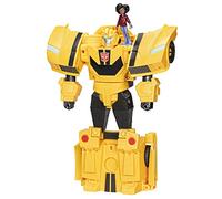 Transformers Toys EarthSpark Spin Changer Bumblebee 20-cm Action Figure with Mo Malto 5-cm Action Figure, for Ages 6 and Up