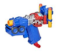 Transformers Toys Rise of The Beasts Movie 2-in-1 Optimus Prime Blaster Powered by Nerf for Ages 6 and Up, 7-inch