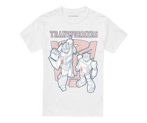 Transformers Unisex Adult Generations Optimus Prime & Bumblebee Collegiate T-Shirt