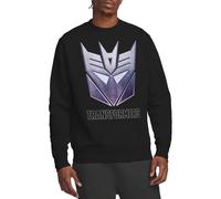 Transformers Unisex Transformers Generations Decepticon Steel Icon Logo Unisex Sweatshirt, Black Sweatshirt