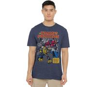 Transformers Unisex Transformers World Roll Out Unisex T Shirt, Navy T-Shirt