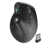 Transformers Vertical Ergonomic Mouse with LED Screen & Knob Control, Rechargeable Vertical Mouse Wireless, 3-Device Connectivity (2.4G + Dual Bluetooth), Quiet Clicks, Computer Mice for PC/Mac/Laptop