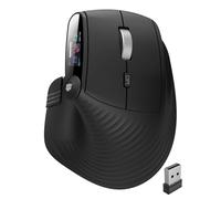 Transformers Vertical Mouse Wireless with LED Screen & Knob Control, Bluetooth Vertical Ergonomic Mouse for Laptop, 3-Device Connectivity (2.4G + Dual Bluetooth), Rechargeable Mice for PC/Mac- Black