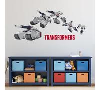 Transformers Wall Sticker - Megatron Transformation Wall Decal Vinyl Art Mural Kids Bedroom Gift (90cm Width x 40cm Height)