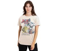 Transformers Women's Transformers Generations Retro Comic Grid Ladies T Shirt, Natural T-Shirt