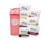 TransformHQ Meal Replacement Shake Variety Box With Shaker, 7 Single-Serving Shake Packs