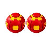 Transforming Armor Fidget Spinner Mini Hand Spinner Gyroscope 3D Printed Desk Fidget Toy Portable Stress Relief Spinner Toy for Kids Adults Office Classroom Satisfying Fidget Gadget Red 2pcs