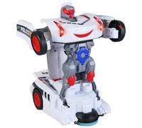 Transforming Car Toy - 360° Automatic Transformation | Robot Car with Lights and Music | Interactive Toy for Children, Birthday