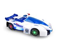 Transforming Car Toy, Electric Plane Vehicle, Deformation Airplane Car, Responsive Colorful Lights and Fun Music, Interactive Automatic Shape Shifting for small kids Ages 3-5 Indoor Play 9.84 Inches
