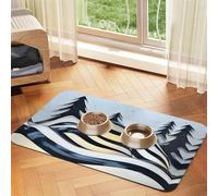 Transforming Christmas Tree Pet Feeding Mat Dog Cat Eating Food Absorbent Leather Tablecloth for and Water Bowl Waterproof No Stains Quick Dry Non-Slip 23.62 * 15.75IN