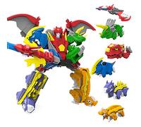 Transforming Dinosaur Robot Toys, 6-in-1 Deformation Robot, 10-in Take Apart Robot Figures, Disassembly Toys for Boys & Girls Age 6+ (10IN)