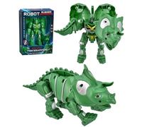 Transforming Dinosaur Robot Toys for Kids 2-in-1 Action Figures Dinosaur Series T-Rex Stegosaurus Triceratops Carnotaurus Colourful Robot Warrior Figures Imaginative Play for Boys and Girls
