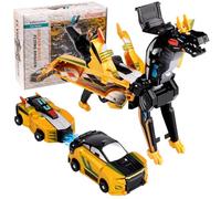 Transforming Dragon Car Toys, 2 In 1 Transforming Car Robot Toy for Kids, Automatic Deformation of Magnetic Connections, Cars Toys for 3-8 Year Old Boys Girls, Funny Novelty Gifts, Party Games